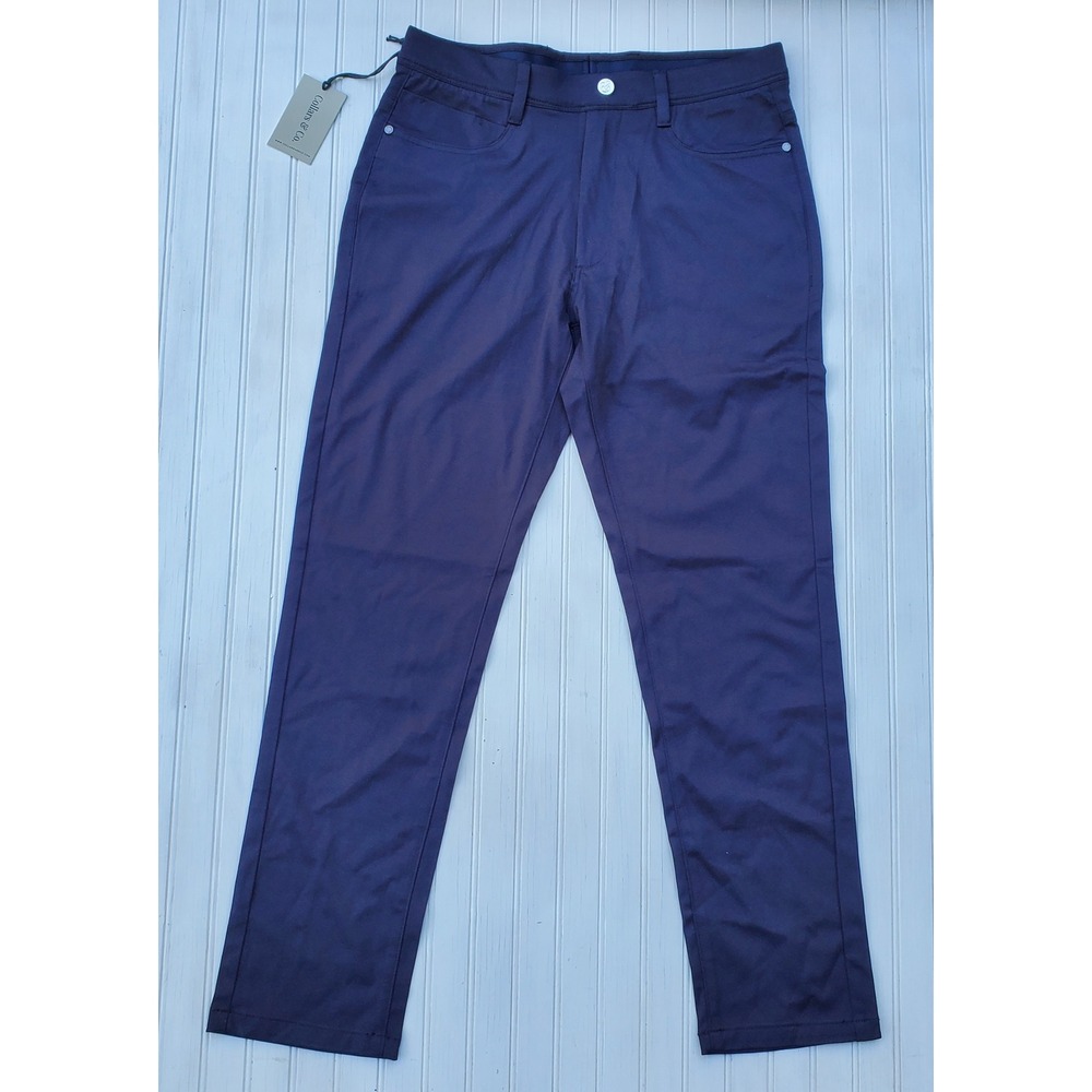 Collars & Co Men CEO Tech Pull-On Pants Navy Blue 32x30 Performance Trousers NWT
